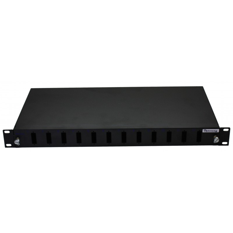 19" 1U 12 Port SC DX Kendinden Kızaklı Raysız Fiber Optik Patch Panel