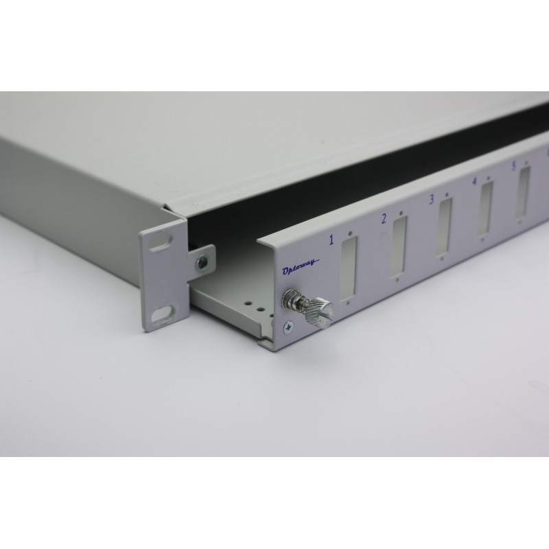 19" 1U 12 Port SC DX Kendinden Kızaklı Raysız Fiber Optik Patch Panel
