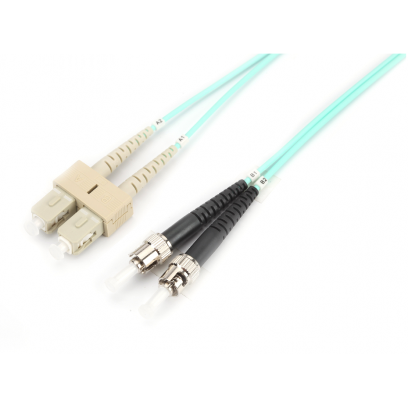 SC/PC-ST/PC Multi Mode 50/125 OM3 Duplex Patchcord-1m