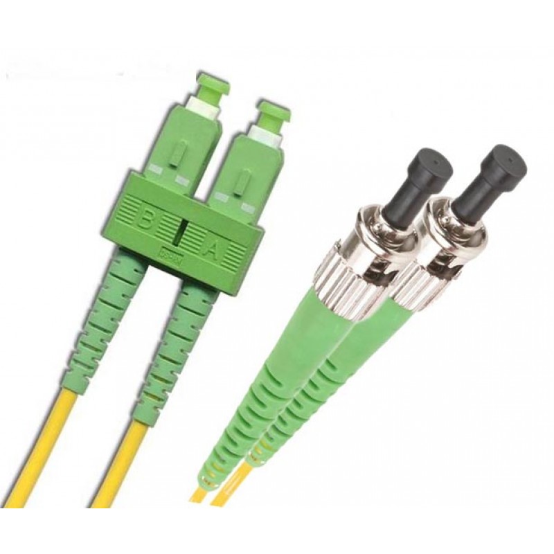 SC/APC-ST/APC Single Mode Duplex LSZH Patchcord-10...