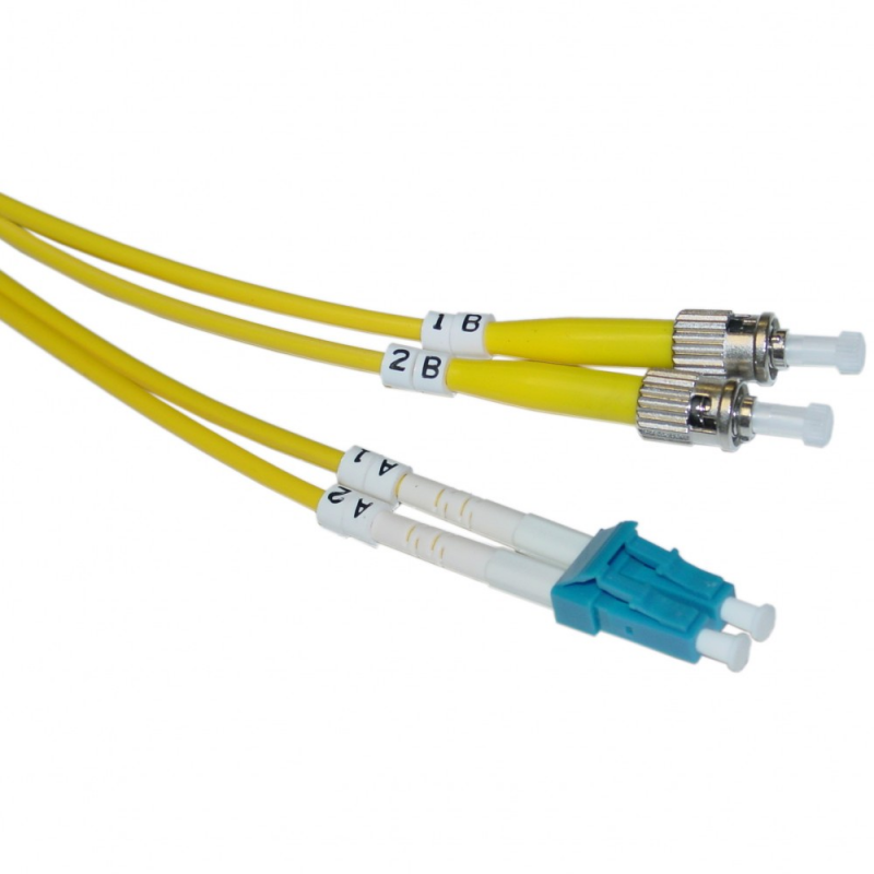 LC/PC-ST/PC Single Mode 9/125 Duplex Patchcord-1m