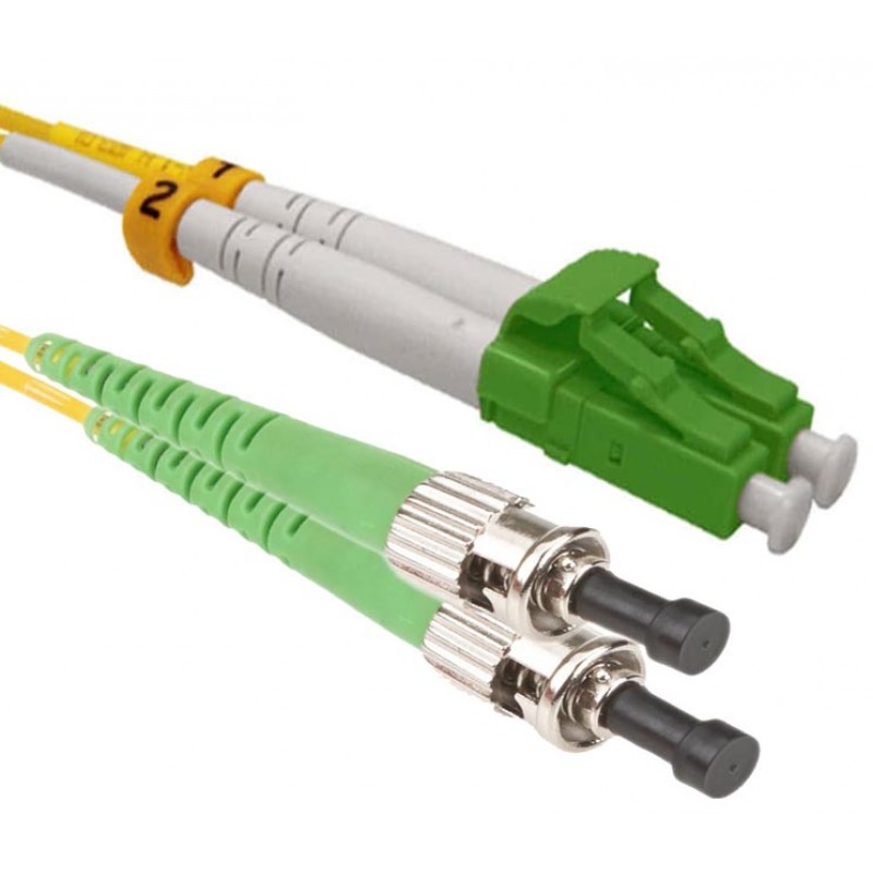 LC/APC-ST/APC Single Mode Duplex LSZH Patchcord-2m