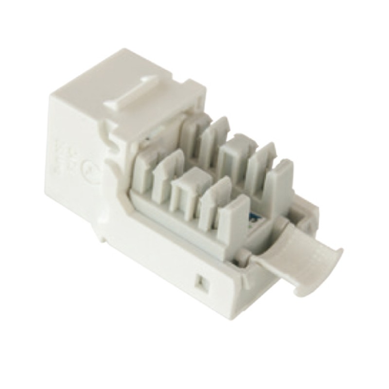 Cat-6 UTP Keystone jack module, (White),90